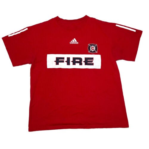 Adidas Chicago Fire Mens Graphic T Shirt Size M Red